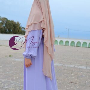 Jilbab femme une pièce "Soltana" Mauve Lilas longue jilbab femme robe hijab moderne