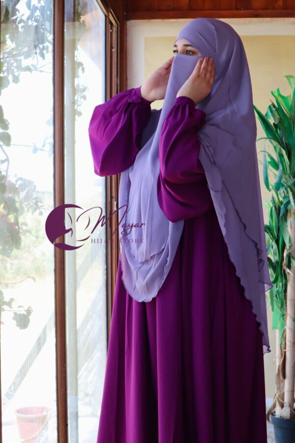 abaya femme zahra aubergine