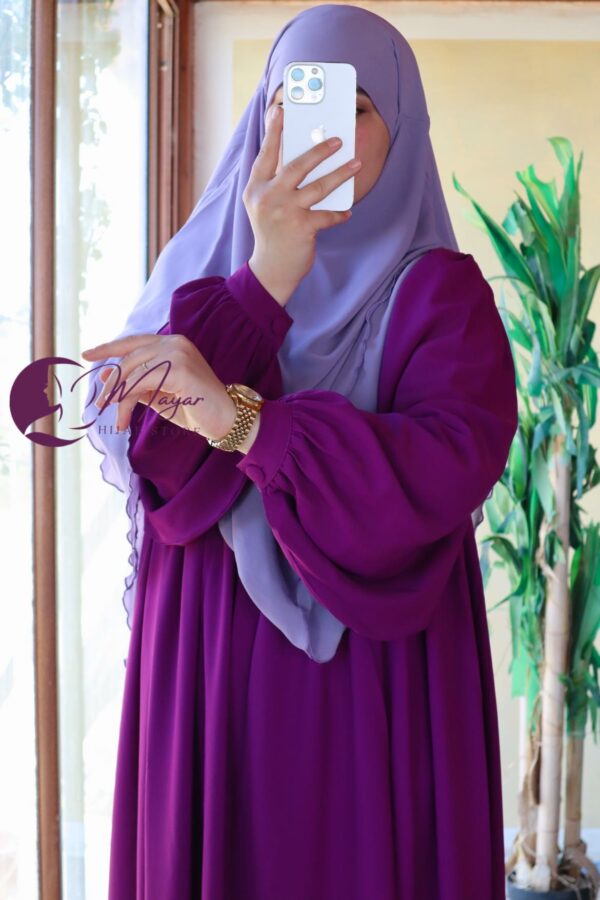 abaya femme zahra aubergine