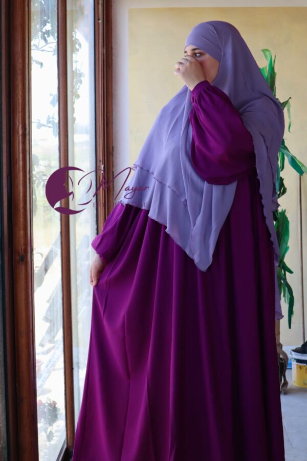 abaya femme zahra aubergine