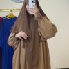 Jilbab femme abaya femme Chams caramel longue jilbab femme robe hijab moderne
