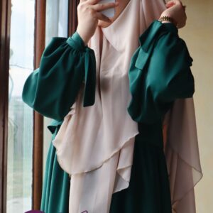 Jilbab femme sans manches et haut deux pièces Yara Vert royale