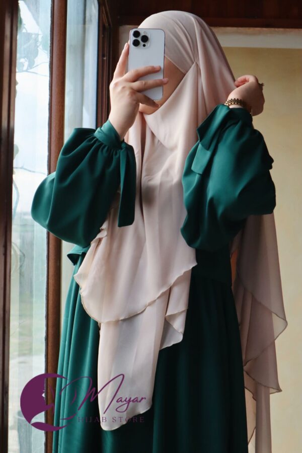 Jilbab femme sans manches et haut deux pièces Yara Vert royale