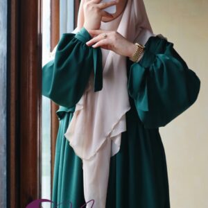 Jilbab femme sans manches et haut deux pièces Yara Vert royale