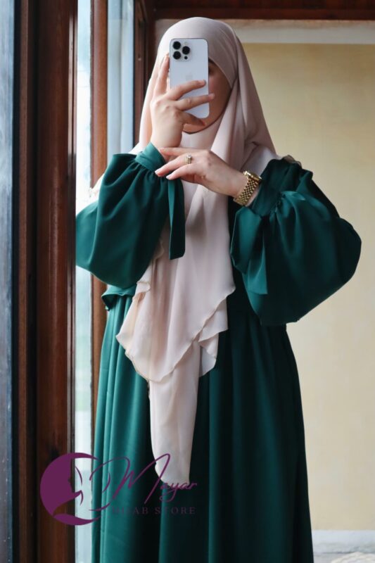 Jilbab femme sans manches et haut deux pièces Yara Vert royale