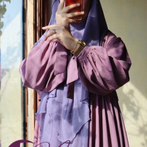Jilbab femme tunisie - Abaya femme tunisie yara mauve poudré