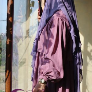 Jilbab femme tunisie - Abaya femme tunisie yara mauve poudré