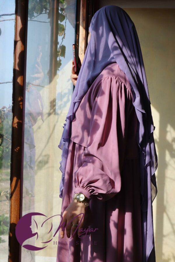 Jilbab femme tunisie - Abaya femme tunisie yara mauve poudré