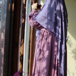 Jilbab femme tunisie - Abaya femme tunisie yara mauve poudré