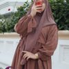 Jilbab femme sans manches et haut deux pièces Yara Caramel