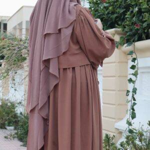 Jilbab femme sans manches et haut deux pièces Yara Caramel