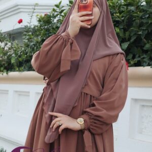 Jilbab femme sans manches et haut deux pièces Yara Caramel