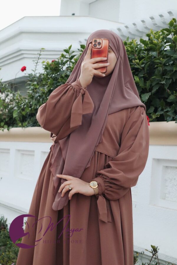 Jilbab femme sans manches et haut deux pièces Yara Caramel