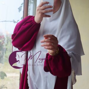 abaya femme zina framboise