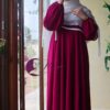 abaya femme zina framboise