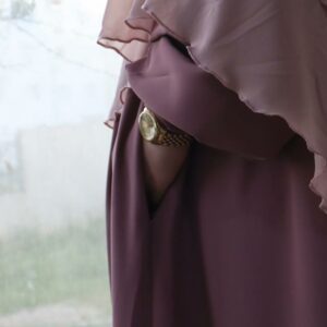 Abaya femme une pièce Dorra caramel glacé