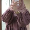 Abaya femme une pièce Dorra caramel glacé