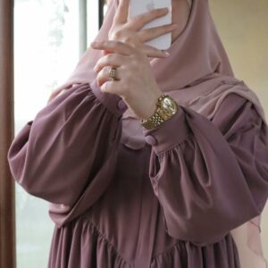 Abaya femme une pièce Dorra caramel glacé