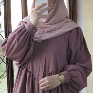 Abaya femme une pièce Dorra caramel glacé