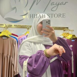 Abaya femme une pièce ZINA Mauve lilas