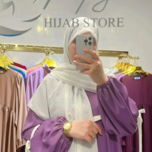 Abaya femme une pièce ZINA Mauve lilas
