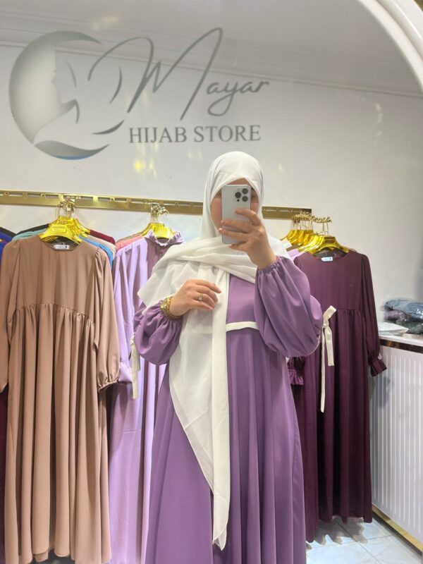 Abaya femme une pièce ZINA Mauve lilas