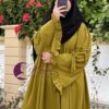 abaya femme jilbab femme takwa vert citron 1