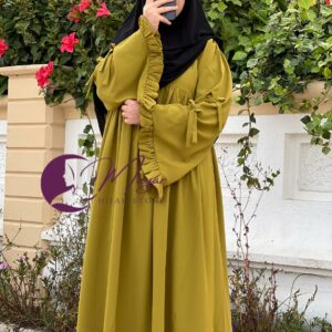 abaya femme jilbab femme takwa vert citron 1
