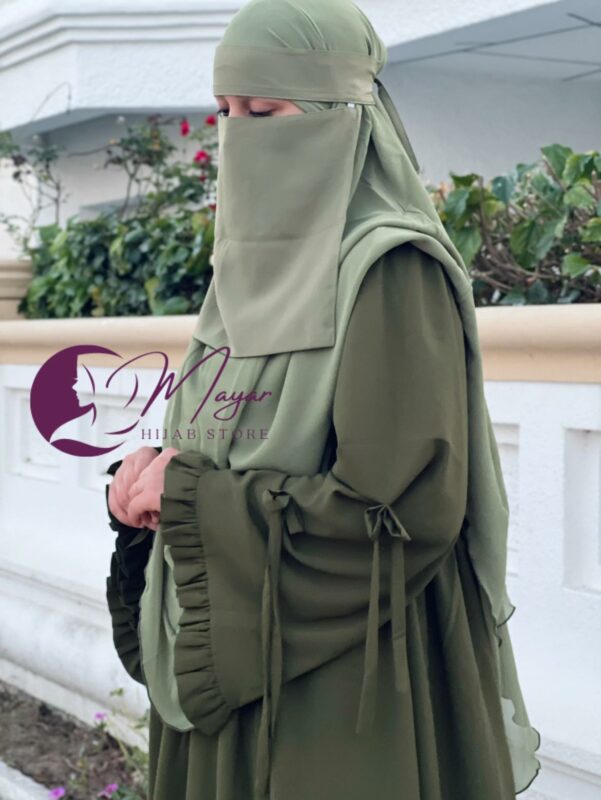 abaya femme jilbab femme takwa vert militaire