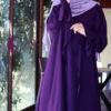 Abaya femme deux pièces "Hana" Aubergine
